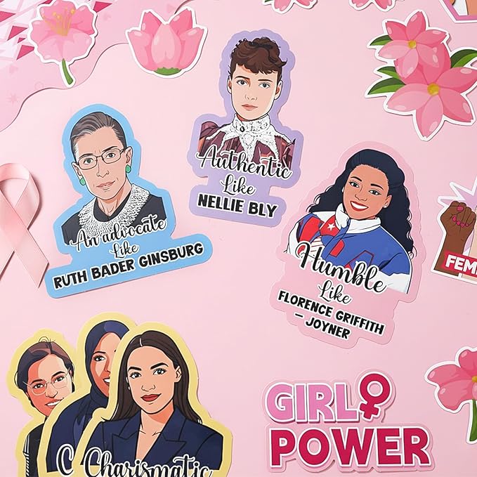 Women's History Month Bulletin Board Decorations Women's History Inspirational Positive Cutouts Motivational Famous Women Quotes Classroom Decor Supplies for Home School Classroom Wall Hallway Decor