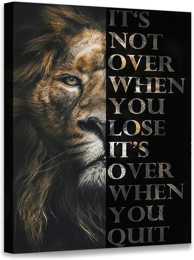 Novatique Inspirational Wall Art Motivational Office Wall Art Motivational Poster Wall Decor Success Quotes Painting for Living Room Bedroom,12 x 16inch