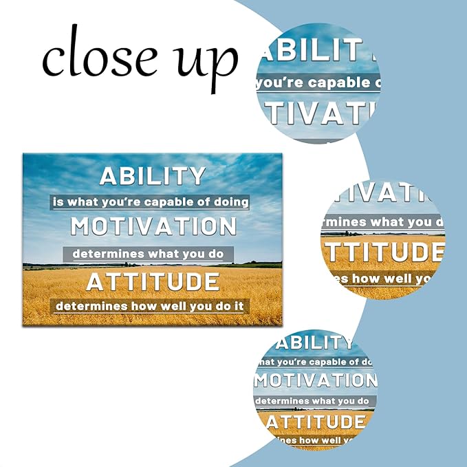 DINGFUN Inspirational Canvas Poster Wall Art Office Wall Decor Motivational Entrepreneur Quotes Picture Print Painting Artwork for Modern Home Living Room Office Classroom Ready to Hang [36''Wx24''H]