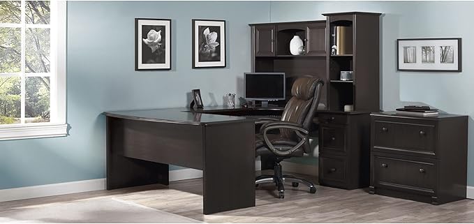 Realspace® Broadstreet 29-1/2"W x 19" D Lateral 2-Drawer File Cabinet, Walnut