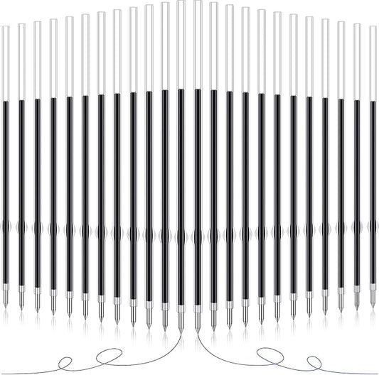 Outus 60 Pieces 0.7 mm Retractable Pen Refills Replacement Ballpoint Pen Refills Black and Blue Ink Pen Refills for Retractable Pen Office School Supplies, 107 mm in Length