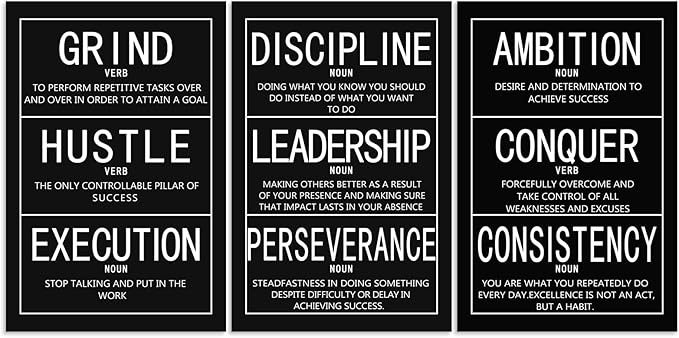 WYJZDZQ8 Motivational Canvas Office Print Wall Art Inspirational Poster Picture Painting Modern Inspiring Artwork for Home Living Room Office Decor Stretched and Framed Ready to Hang[72''Wx 36''H]