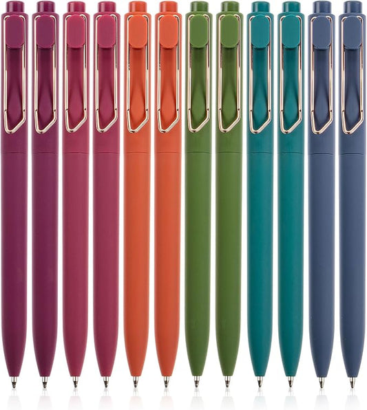 Mr. Pen- Ballpoint Pens, 12 Pack, Vintage Color Barrels, Black Ink, Pens Ballpoint Smooth Writing Pens