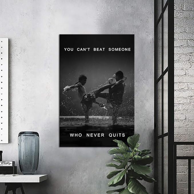 Yatsen Bridge Motivational Fighting Canvas Wall Art Inspiring Quotes Painting Modern Inspiration Posters Prints Artwork Decor for Office Sport Gym House Home Framed (24Wx36H)