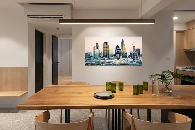 Canvas Wall Art for Living Room Bedroom Skyscrapers City London Big Large Wall Art Decor Framed Painting Wall Pictures Prints Artwork Office