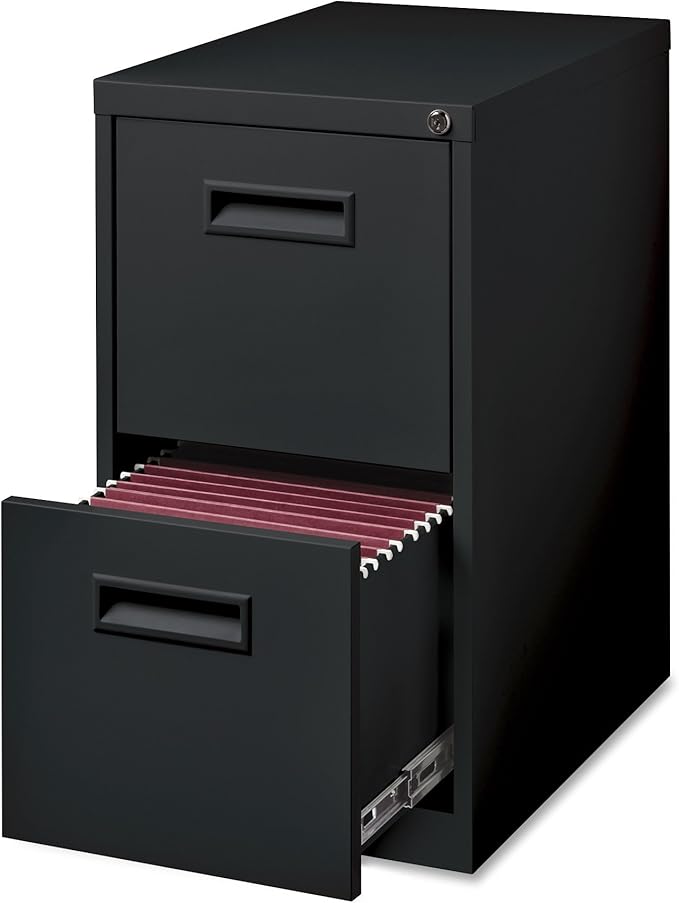 Lorell Mobile Pedestal, File/File, 15 by 22-7/8 by 28-Inch, Black