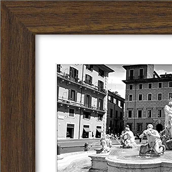 Americanflat 4x6 Collage Picture Frame with Shatter-Resistant Glass - Fits Five 4x6 Photos or Use as One 11x14 Picture Frame - Signature Collection - Collage Frames for Wall Display - Walnut