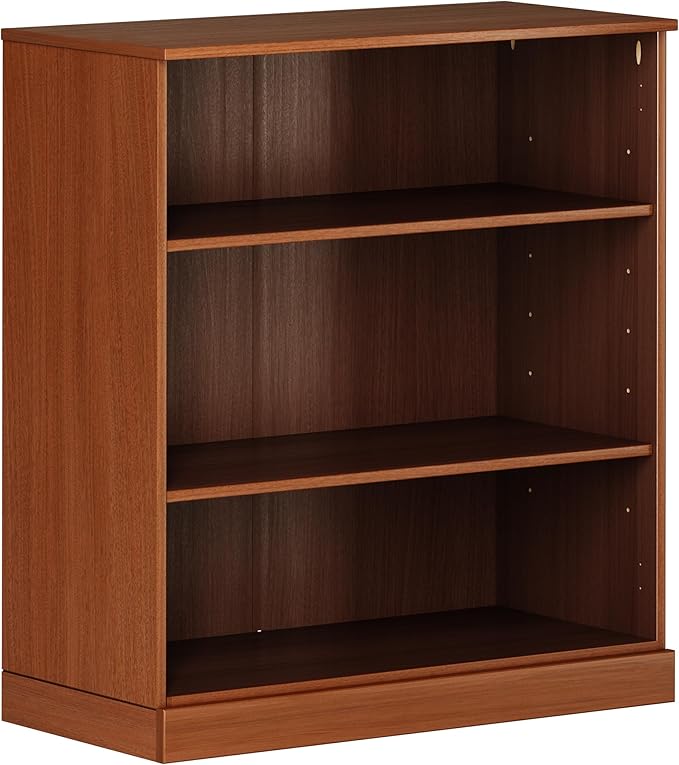 Palace Imports Solid Wood Bookcase - 3-Tier Floor Standing Bookshelf - 36" Short Storage Shelf, 32” W - Mocha, Display Furniture for Living Space, Renewable 100% Eco-Friendly Wood, Made in Brazil