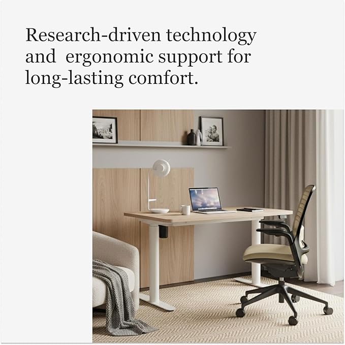 Steelcase Series 1 Office Chair - Ergonomic Work Chair with Wheels for Carpet - Helps Support Productivity - Weight-Activated Controls, Back & Arm Support - Easy Assembly - Malt