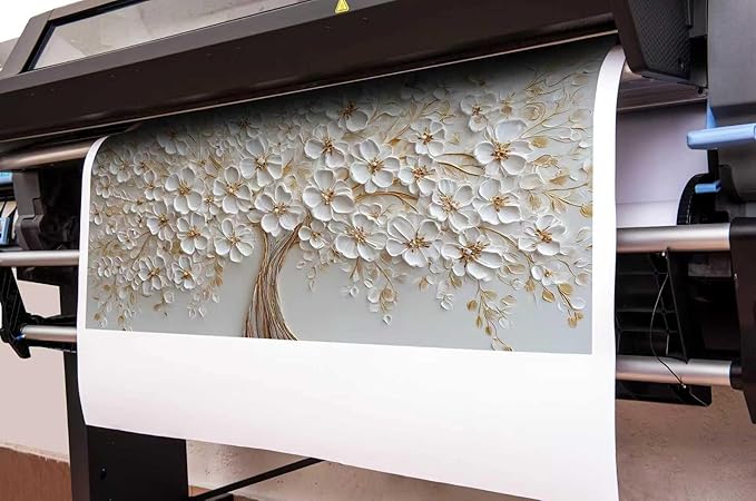 Large Tree Artwork for Walls Office White Flower Canvas Wall Art for Living Room Wall Decor for Bedroom Aesthetic Size 29 x 58 Inch