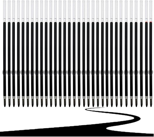 30 Pieces Pen Refills Ink Ballpoint Pen Refill 4.21 Inch Replacement Ink Refill Bulk for Retractable Pens Office School Supplies, Medium Point(Black4.21)