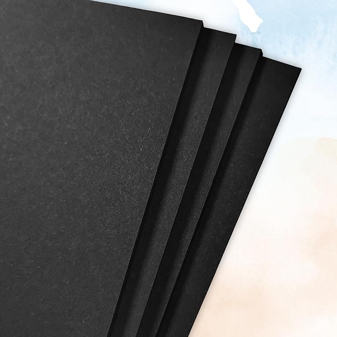 A2 Recycled Black Sugar Paper 100gsm 50 Sheets by BCreative ®