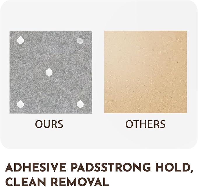 MISSDAY Dark Grey Acoustic Wall Panel Large Felt Bulletin Board 48" x 36" Cork Board for Wall, 12-Pack Boards with 72 Adhesive Tabs, 50 Pins, Pin Board for Home Office Classroom Soundproof Wall Tile