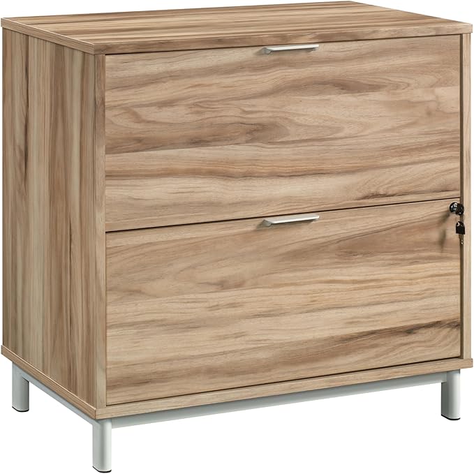 2 Drawer File Cabinet with Lock, Home Office Filing Organizer, for Letter Legal A4 Size Labeled Folders File Folder Storage, Wood Lateral Filing Cabinet (Lateral File Cabinet-02)