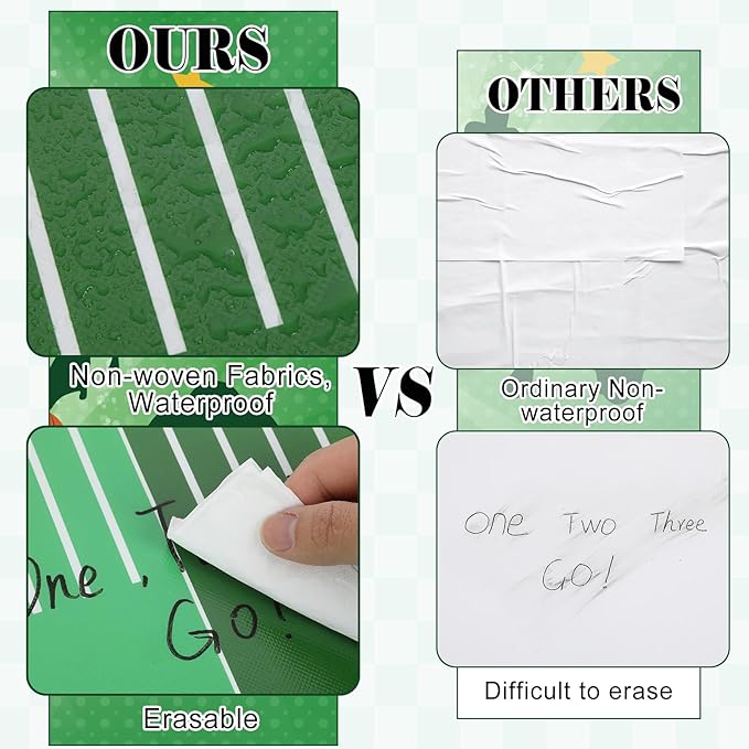 Football Bulletin Board Roll Sport and Racing Bulleting Boards Non-Woven Fabric Green Bulletin Board Fadeless Wrinkle Resistant Track and Field Sports Poster for Classroom Decor Wrap Craft