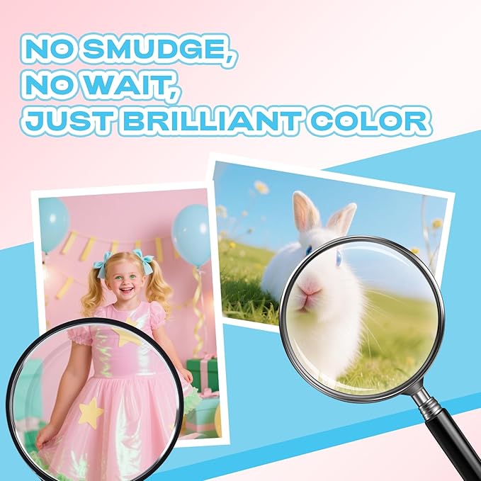 Uinkit 37lb Thin Inkjet Photo Paper 4X6 Inches Professional Glossy 100 Sheets Single Side DIY Chip Bag 135gsm Photos Picture for Inkjet Printer with Dye Ink Brochure (4X6X100)