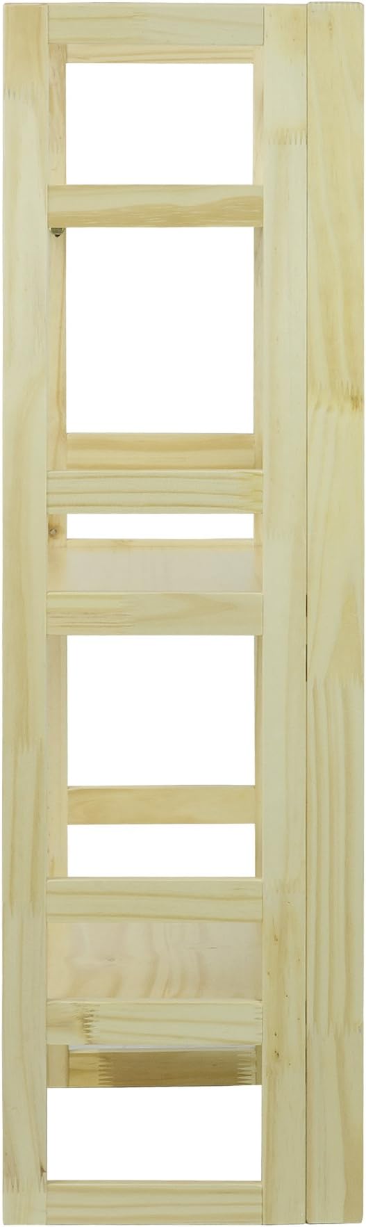 Casual Home 3-Shelf Folding Student Bookcase (20.75" Wide)-Natural