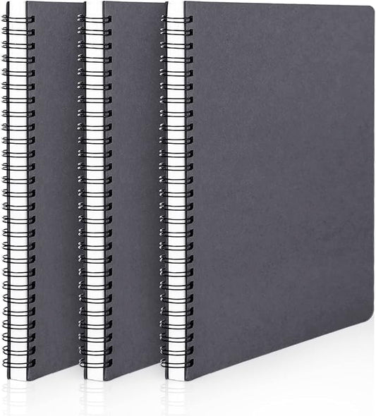 EUSOAR Graph Paper Spiral Notebook, B5 3Pack 7.3"x10.2" 120 Pages Hardcover Paper Notebook Journals, Wirebound Journal Sketch Notebook for Math and Science Students Engineering Artist Drawing
