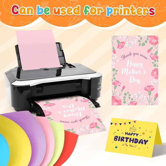 Colored Card Stock, 40 Sheets 8.5" x 11" Pink Cardstock Paper, 180GSM/65LB Bulk Construction Paper for Crafting, Gift Wrapping, Seasonal Decor, Kids Art and Party Supplies