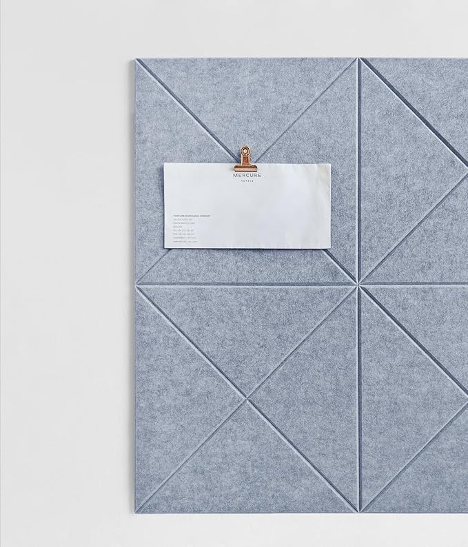 Cork Board 24 x36 Alternative - 6 Pack Felt Wall Tiles with Safe Removable Adhesive Tabs, Cork Boards for Walls Cork Board for Home Office Pin Board Tack Board - Blue Marble