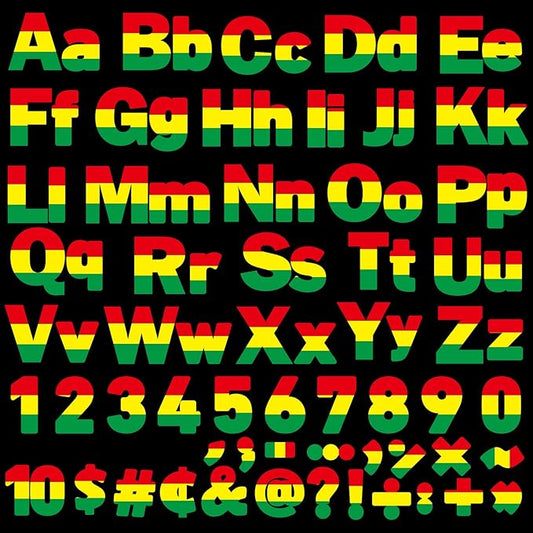 260 PCS Black History Month Bulletin Board Letters and Punctuation Cutout African American Alphabet Chalkboard Decoration Classroom Letter Poster Wall Bulletin Board Display Home School Decor Supplies