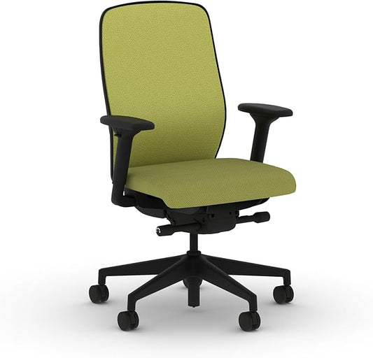 HON Nucleus Task Chair, Spectrum Mesh, Advanced Synchro-Tilt Control, Office Chair with Lumbar Support, Height and Width Adjustable Arms, Black Frame, Pear