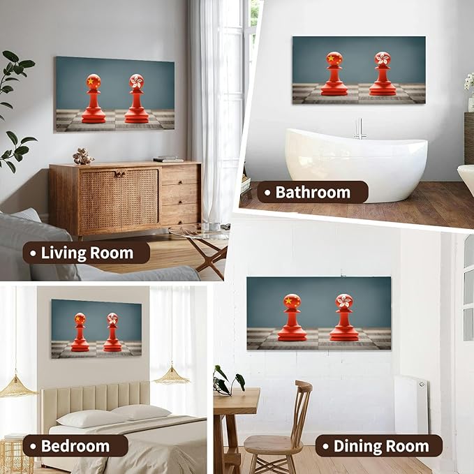 Canvas Wall Art for Living Room Bedroom China and Hong Kong Big Large Wall Art Decor Framed Painting Wall Pictures Prints Artwork Office