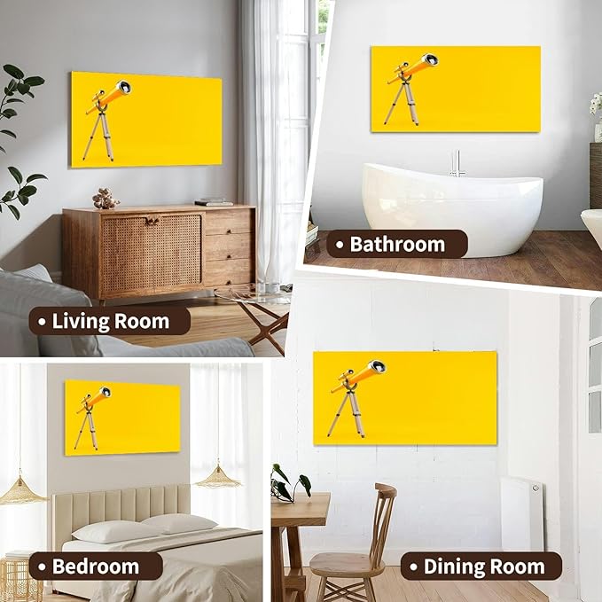 Canvas Wall Art for Living Room Bedroom Telescope Big Large Wall Art Decor Framed Painting Wall Pictures Prints Artwork Office