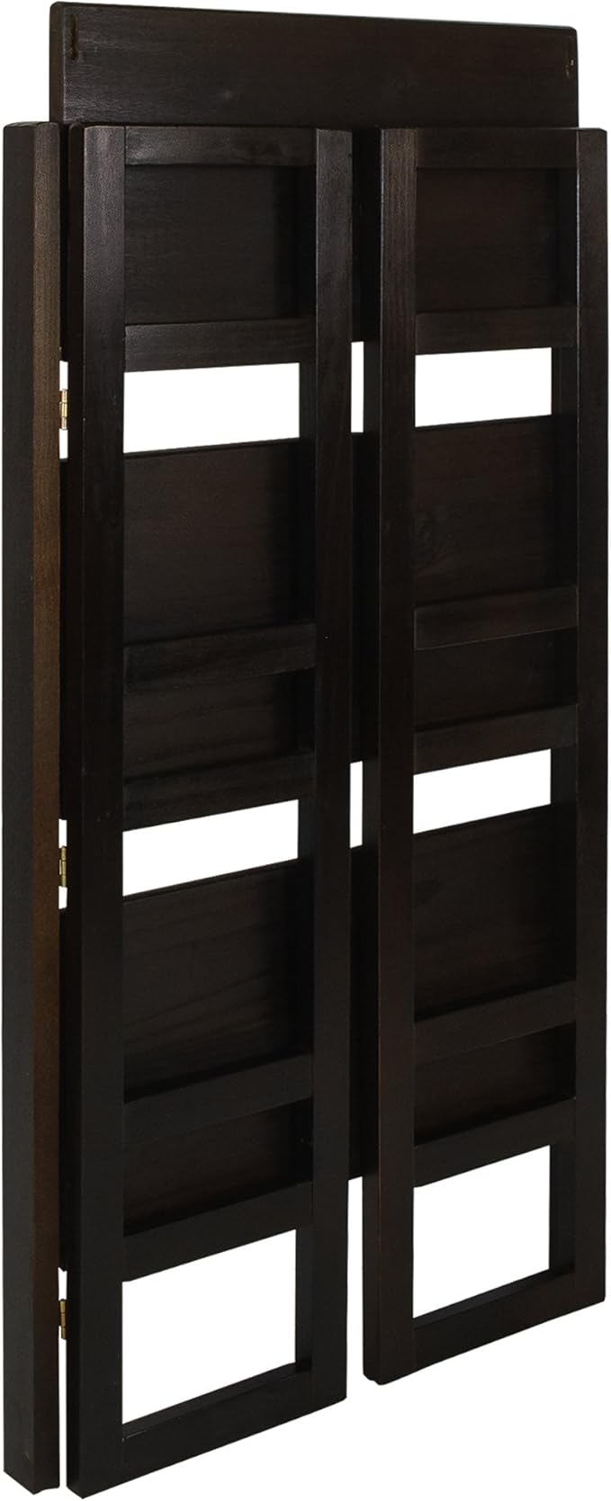 Casual Home 3-Shelf Folding Student Bookcase (20.75" Wide)-Espresso