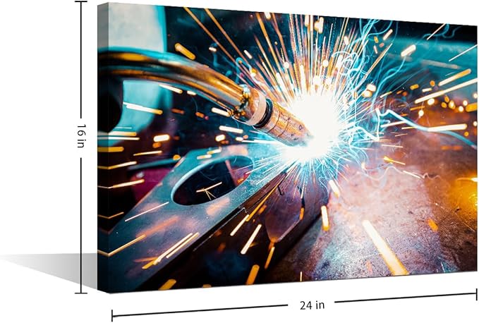 Welding Pictures for Bedroom Wall Decor Canvas Painting Wall Art 1 Piece Wall Art Modern Artwork for Walls Framed Art Wall Decor Family Wall Decor Canvas Art Posters & Prints, 16" x24"