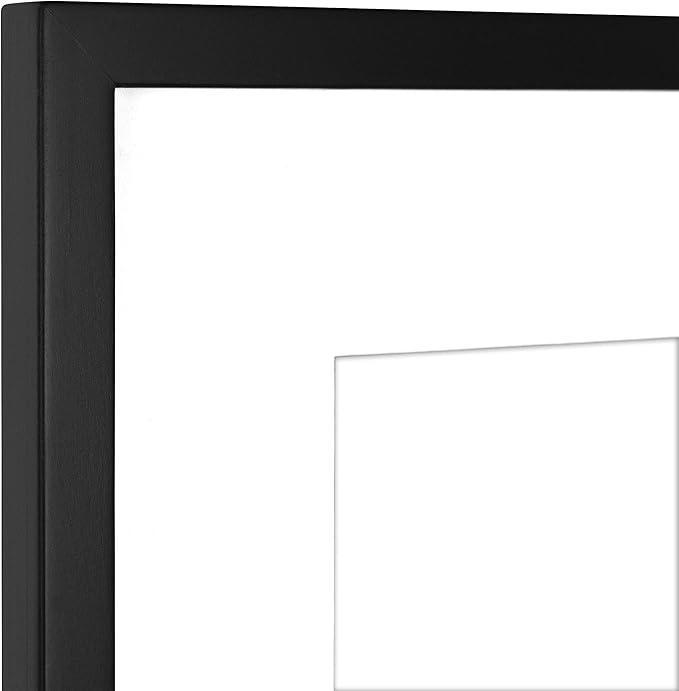 MCS East Village 18x18 Matted Square Picture Frame with 12x12 Photo Display, Black Wall Hanging Frame for Photos & Posters (2-Pack)