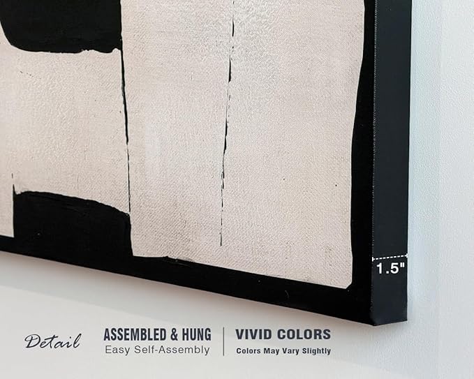 Picture for Living Room Black Wall Art Large Wall Decor Abstract Canvas Artwork for Walls Modern Office Paintings for Wall Decorations Room Decor