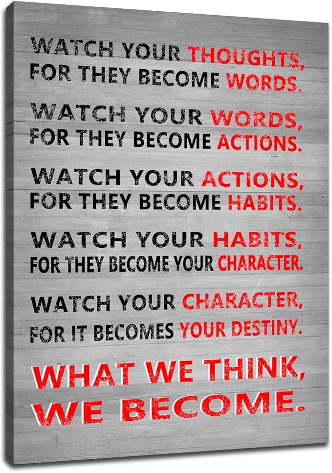 Motivational Canvas Poster Print Wall Art Office Decor Inspirational Entrepreneur Quotes Picture Painting Artwork for Modern Home Bedroom Teens Room Classroom Stretched and Framed [18" W x 24" H]
