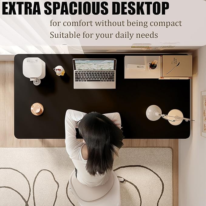 Computer Desk Modern Simple Style Desk for Home Office, 39.3 inch Black Small Writing Table for Bedroom