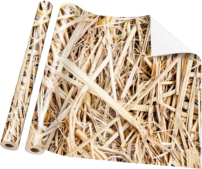 Tenceur Wrapping Paper Roll Bulletin Board Borders Paper Fade Resistant Decorative(24 Inch X 100ft,Straw)