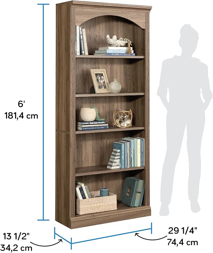 Sauder Miscellaneous Storage Bookcase, Salt Oak Finish