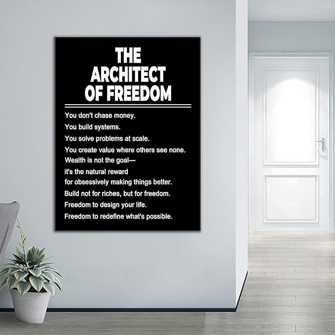 Motivational Quote Office Canvas Wall Decor Inspirational Wall Art Poster Prints Artwork Picture Painting Artwork for Modern Home Living Room School Gym Stretched and Framed [30''W X 40''H]