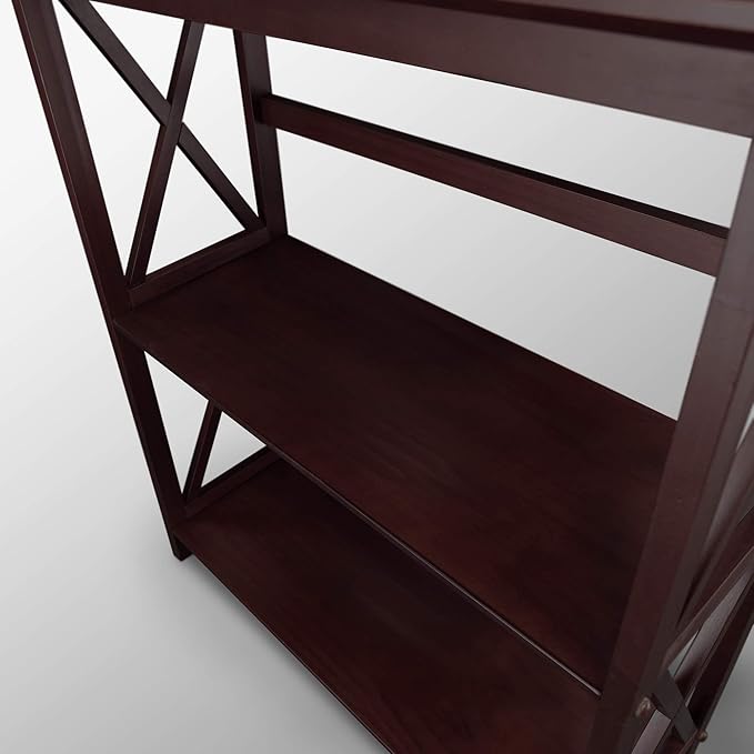 Montego 3-Shelf Bookcase-Espresso