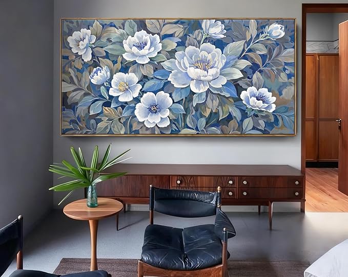 amatop Oversized Wall Art Floral Canvas Decor Framed Botanical Prints Modern Landscape Wall Decor Natural Art Work For Living Rooms Bedrooms And Offices 58X29
