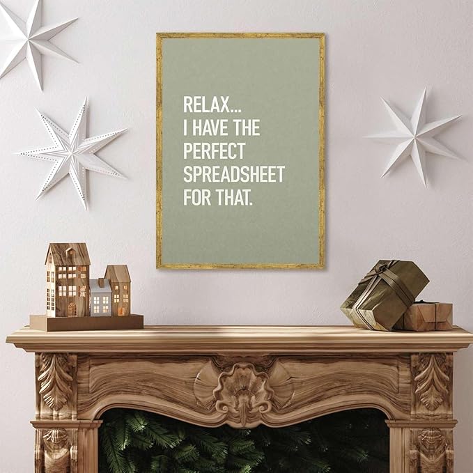 Framed Funny Office Quote Poster Canvas Print Art Modern Minimalist Wall Art Painting Pictures Wall Decor for Home Decor Office Apartment (Gold Framed,24L x36W)
