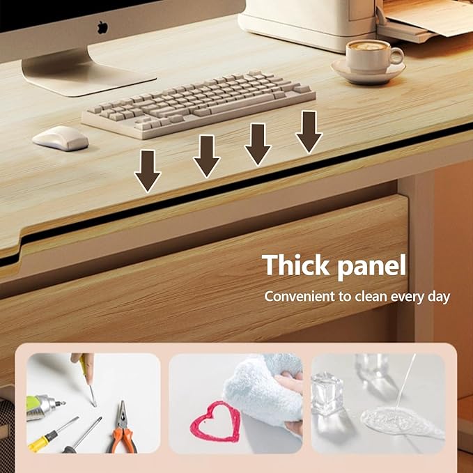 Gaming Desk Computer Writing Table Student Art Modren Simple Style PC Wood Suitable for Home, Office