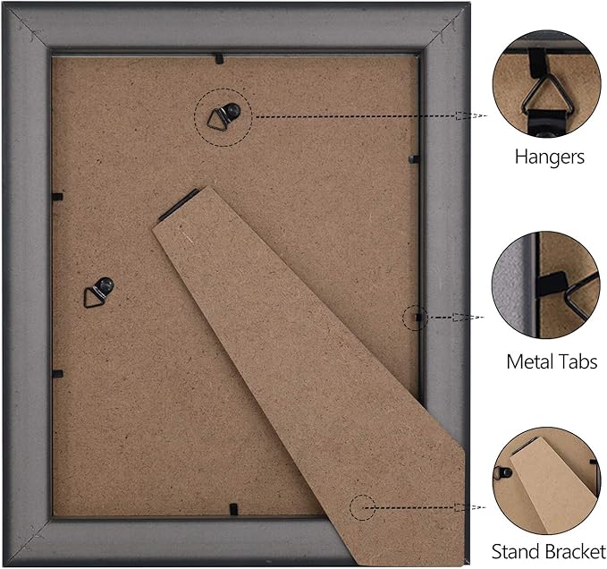 GraduationMall A4 Certificate Document Frame, UV Protection Acrylic, Mahogany with Gold Beads