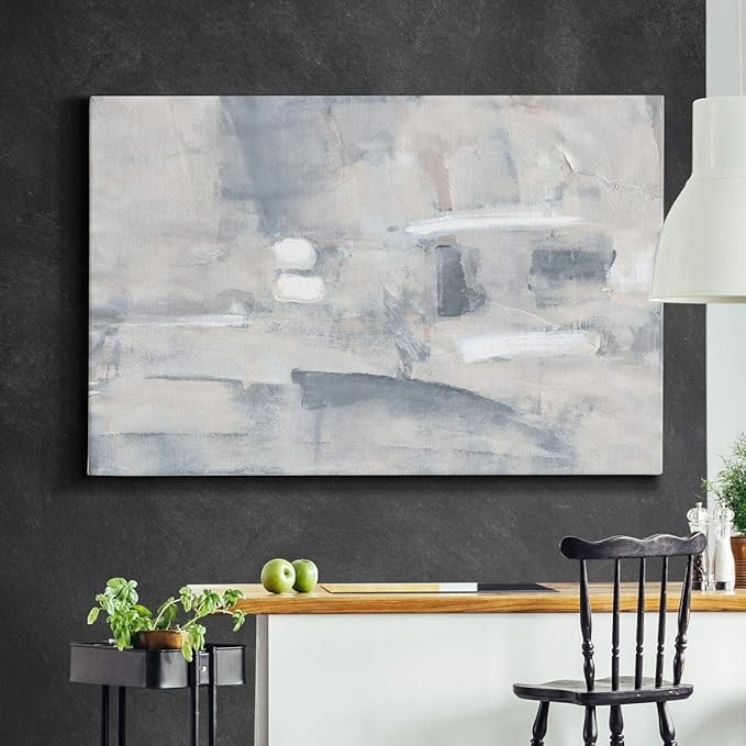 Landscape Wall Art Premium Gallery Wrapped Canvas Abstract Ocean Forest Modern Artwork Decoration for Living Room Kitchen Bathroom Office, Ready to Hang