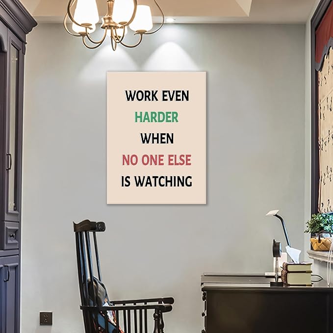Motivational Poster Wall Art Office Decor Inspirational Entrepreneur Quotes Print on Canvas Picture Painting Artwork for Home Bedroom Kitchen Gym Teens Room Wall Decoration Ready to Hang [18''Hx24''W]