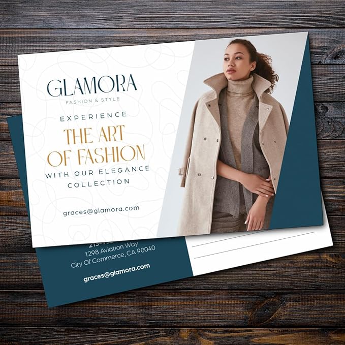 GotPrint Custom Printed Postcards – Upload Your Design or Text, 4x6 inches, Horizontal, front and back, 14 pt thick glossy cardstock, 4x6, 1000 Qty