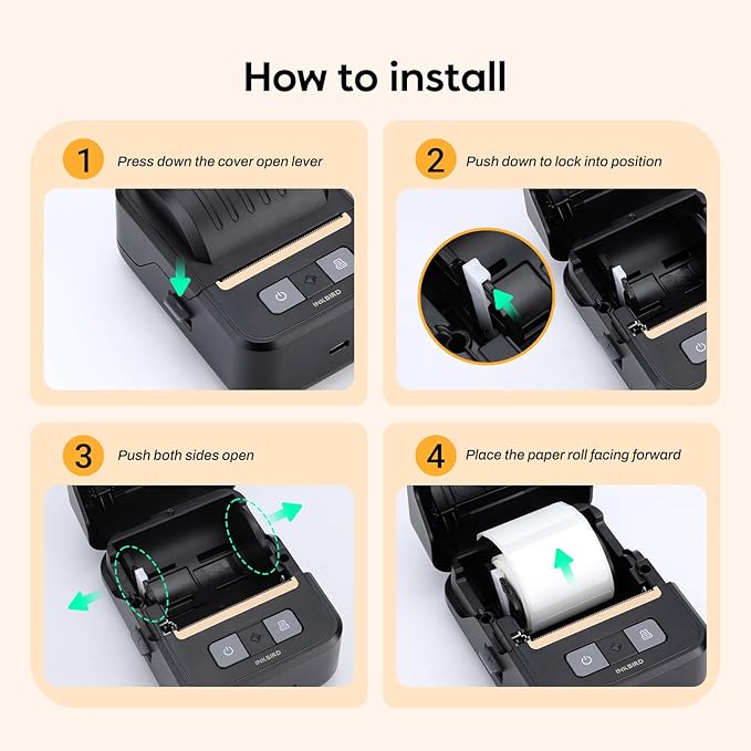 Inkbird Label Maker Machine with Tape, N20 Bluetooth Label Makers, Portable Thermal Label Printer Easy to Use for Office Barcode Address School Home