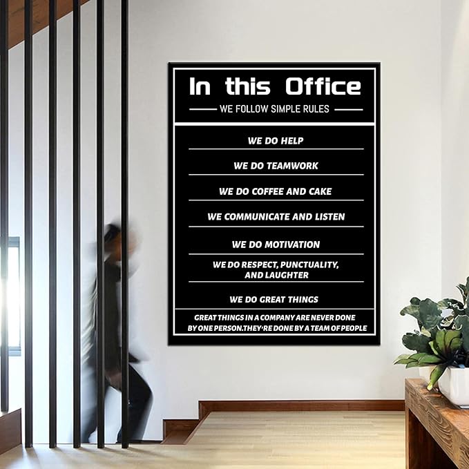 Motivational Poster Print on Canvas Wall Decor for Living Room Inspirational Painting Print For Bedroom or Home Framed Positive Art Office Decoration Artwork Ready to Hang [30''Wx 40''H]