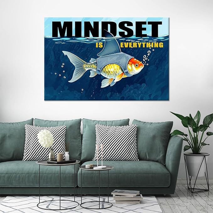 Inspirational Poster Wall Art Inspirational Entrepreneur Quotes Print on Canvas Positive Picture Painting Wall Decor Artwork for Modern Home Living Room School Office Ready to Hang [36''Wx24''H]