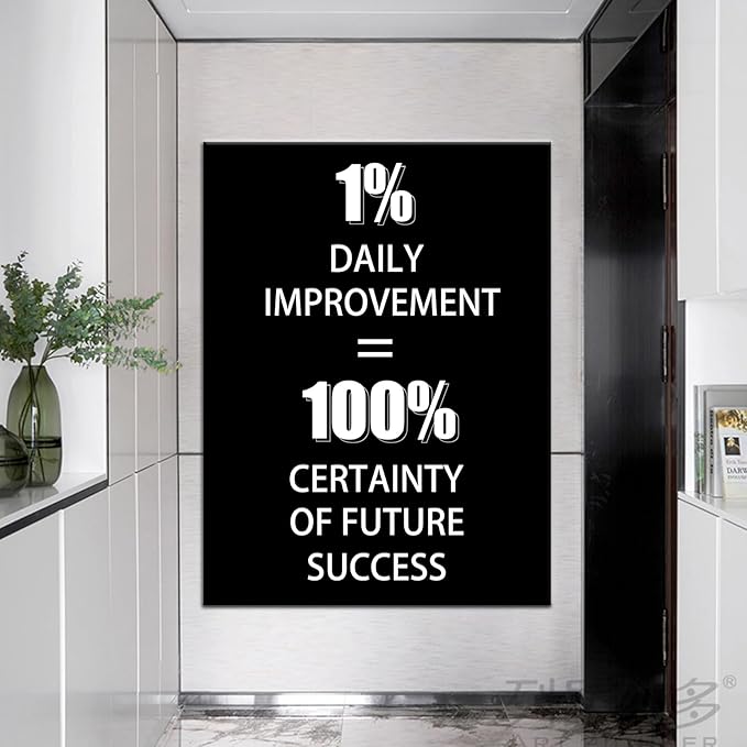 Positive Inspirational Entrepreneur Quotes Wall Art Motivational Poster Print on Canvas Modern Inspiring Picture Artwork for Home Office Wall Decoration Stretched and Framed [30''Wx 40''H]