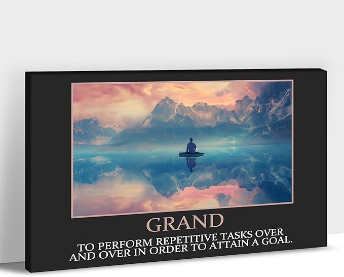 UZMKM - Office Wall Art, Motivational & Inspirational Quotes Canvas Wall Art for Home Office Wall Decor, Positive Quote Wall Decor, Company Words Poster Frame for Company Wall Decor 12x18 Inch
